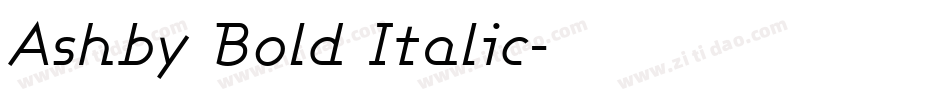 Ashby Bold Italic字体转换